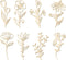 PerKoop 8 Pcs Wooden Flowers Wall Decor Boho Wildflowers Hanging Sculpture Wood