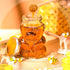 24 Pack 9.5 oz Patelai Glass Bear Shaped Honey Jars with Lids Reusable Small Tilted Bear Glass Bottles Containers