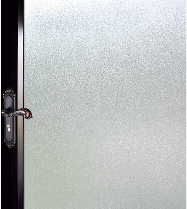 DUOFIRE Natural Frosted Glass Film 23.6in. x 78.7in. S001 - Privacy Window Film, No Glue, Anti-UV