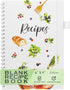 OUTSHINE Blank Recipe Book: 6x9 Recipe Notebook to Write in Your Own Recipes, Recipe Binder, and Journal