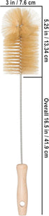 Redecker Natural Pig Bristle Soda Bottle Brush, 15-Inches, Flexible Wire Handle, Made in Germany