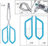 MSY BIGSUNNY Heavy Duty Stainless Steel Scissor Tongs: 2 Pack, Soft Handles, 11" (Blue)