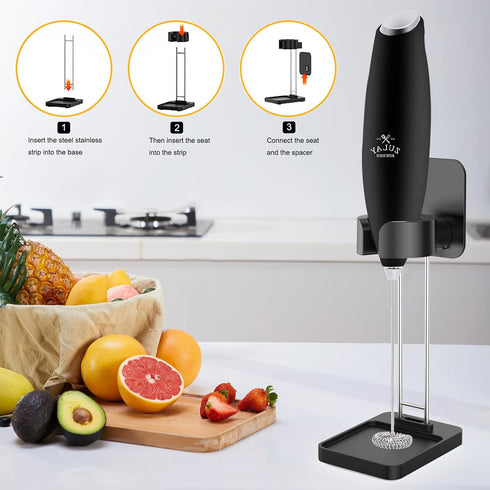 DERGUAM Milk Frother Stand for Milk Frothers, Durable and Stable Stainless Steel Frother Stand, [Standing