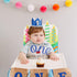 Tegeme 2 Pieces Kids Chair Cover, Birthday Chair Cover Classroom Seat Decorations for Party Home School Office (Blue)
