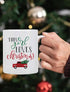 BLUE RIBBON Christmas Gifts Coffee Mug, This Girl Loves Christmas, Funny Mug from Daughter, Wife, Son – Decorative Gift