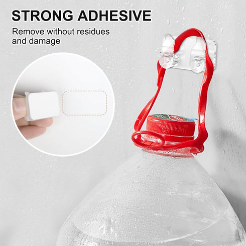 FALDAA 50Pcs Outdoor Light Clips, Clips with Waterproof Adhesive Strips, Heavy Duty Hook with Screws for Hanging