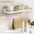 Set 3, Forbena Gold Floating Shelves for Wall Decor of Bathroom Shelves Over Toilet, Modern Display Wall Shelf