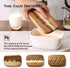 DOWAN 6.5" Large Butter Dish with Lid, Ceramic Butter Keeper Holds Up to 3 Sticks, White
