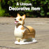 Kikkerland Solar Powered Corgi Dog Figurine: Fun Animal Decor for Home, Office, Garden, Car, Great Novelty Toy