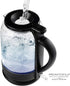 OVENTE Electric Glass Kettle 1.5 Liter, 1500W Instant Hot Water Boiler with ProntoFill Tech, Black KG516B