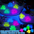 SYWHXY 126PCS (7 Luminous Mini Resin Crabs Cute Crab Figurines Glow in The Dark, Tiny Miniature Crabs Animals for Micro