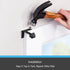 Kenney Fast Fit 5/8" No Measure Curtain Rod Brackets in Matte Black
