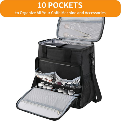 Travel Coffee Maker Carrying Bag for Keurig K-Mini or K-Mini Plus, Portable Storage with Shoulder Strap
