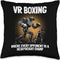 VR Boxing Heavyweight Champ Gamer Throw Pillow