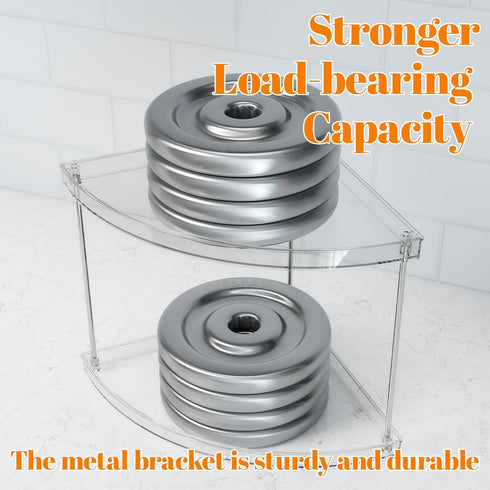 Yieach 2 Counter Counter Tier Corner Bathroom Organizer,Clear Bathroom Organizers and Storage,Acrylic Bathroom Shelf