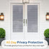 rabbitgoo Window Privacy Film - Frosted Glass Cling for Non-Adhesive Static Cling, Anti-UV Reeded Blinds Sticker, 23.6"