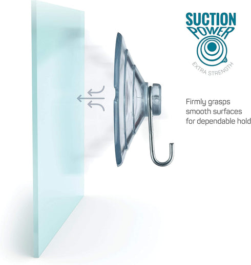 SEWANTA All-Purpose Suction Cup Hooks, 20PK Combo Set, Powerful Window Suction Cups with Hooks for Hanging