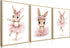 Baby Girl Nursery Wall Decor, Easter Nursery Canvas Wall Art Paintings Set