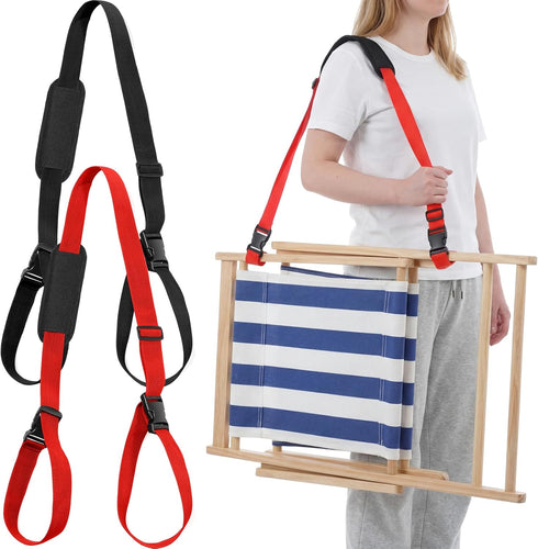 Sanwuta 2 Pcs Adjustable Beach Chair Carry Strap Camping Chair Straps for