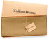 Solino Home Linen Table Runner 48 Inches - 100% Pure Linen Camel Table Runner for Dresser and Coffee Tables
