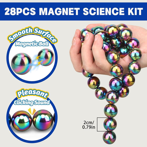LNCOJOLM 30PCS Magnet Rainbow Rock Stone Fidget Toys for Adults, Magnets for Whiteboard Office Map Kitchen, Replacement