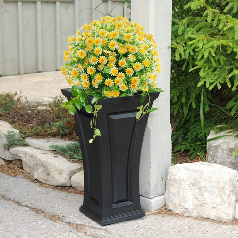 GREENRAIN 6 Bundles Artificial Daisy Flowers, Outdoor Fake Flowers for Decoration, No Fade Faux Plastic (Yellow)