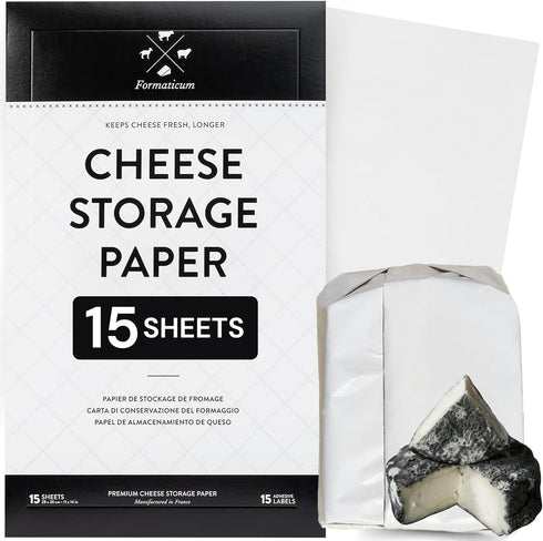 Formaticum 15-Pack Cheese Storage Wax Coated Paper - Porous Wax Sheets From