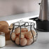 LINCOUNTRY. Countertop Farmhouse Wire Egg Baskets for Gathering Fresh Egg With Handle, Round Metal Chicken Egg
