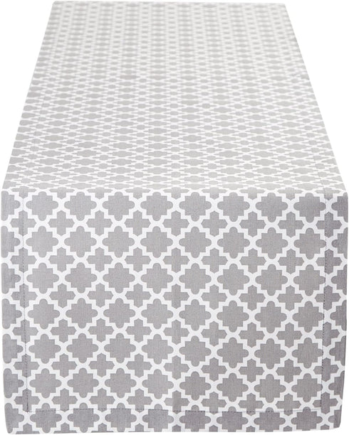 DII Lattice Tabletop Collection Table Runner - 14x72, Gray
