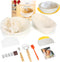 FEIERYA Banneton Bread Proofing Basket Set with Liners,9 Inch Round & 10