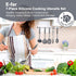 E-far 7 Pcs Silicone Cooking Utensils Set, Heat Resistant Kitchen Tools with Stainless Steel Handle, Gray