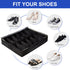 Surblue Under Bed Shoe Storage Organizer, Fits 12 Pairs of Shoes, Set of 1, Black