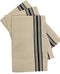 Aunt Martha's Black Striped Dish Towels, 18"x28", Pkg of 3