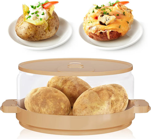 Microwave Baked Potato Cooker, BPA-Free, Cooks Tender & Fluffy Potatoes in Minutes, Upgrade Steamer Bag