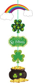St. Patrick's Day Door Sign, Themed Hanging Welcome Sign with Shamrock for Saint Patricks Day Decor