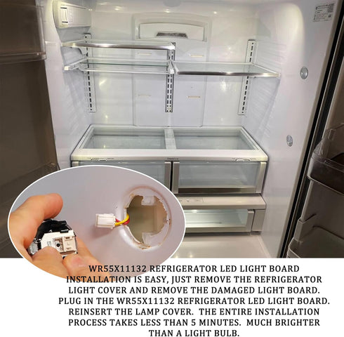WR55X11132 WR55X25754 3033142 AP5646375 PS4704284 for GE Refrigerator LED Light Assembly