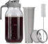 Cold Brew Mason Jar Iced Coffee Maker, Durable Glass, 64 oz with Handle & Stainless Steel Filter for Iced Drinks