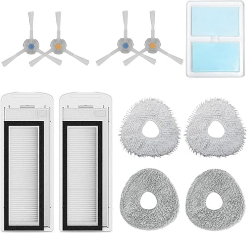 Replacement Parts - Replenishment Kit for NARWAL T10 J1 J2 Robot Vacuum Cleaner, 2 Hepa Filters, 4 Side Brushes, 4 Mop