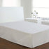 Luxury Hotel Tailored Bed Skirt, Box Pleats, Twin Size, 14 Inch Drop, White