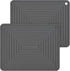 Silicone Trivets for Hot Dishes, Heat-Resistant Hot Pads for Kitchen, Trivets for Pots and Pans, Set of 2 Dark Gray
