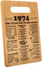 Happy 50 Years Old Birthday Gifts for Women Men, 50th Birthday Decorations, Back In 1974 Cutting Board