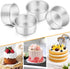 P&P CHEF Set of 4 Cake Pans, Stainless Steel Round Baking Tins for Birthday Wedding, Leak-proof & Easy Clean, 4 Inch.
