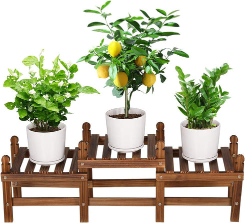 Wood Flower Stand Small Plant Stand Indoor Outdoor Plant Shelf Low Window