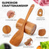 Wooden Cooking Utensils Set - Natural Teak Kitchen Utensil Set with Spoon Rest & Holder, 9 Piece