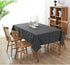 Bringsine Classic Rectangular Cotton Linen Table Cloth, Black Check Vintage Dinner Picnic Deco (36 X 36 Inch)