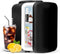 YSSOA 4L Mini Fridge 6 Can Portable Cooler & Warmer for Food, Drinks, Office Desk, Black