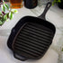 Backcountry Iron 10.5 Inch Square Grill Pan, Medium Pre-Seasoned Cast Iron