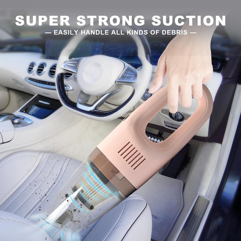 Portable Handheld Vacuum Cleaner Cordless, Lightweight Stylish Hand Vacuum for Dirt, Home Pet Hair, Car Interior