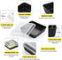 P&P CHEF 8 Inch Square Baking Pan with Lid Set, Non-Stick Square Cake Pans for Brownies and Lasagna, 4 Pieces