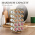 MyGift Modern Brass Tone Plated Metal and Brown Mango Wood Coffee Pod Holder Stand, Handcrafted in India